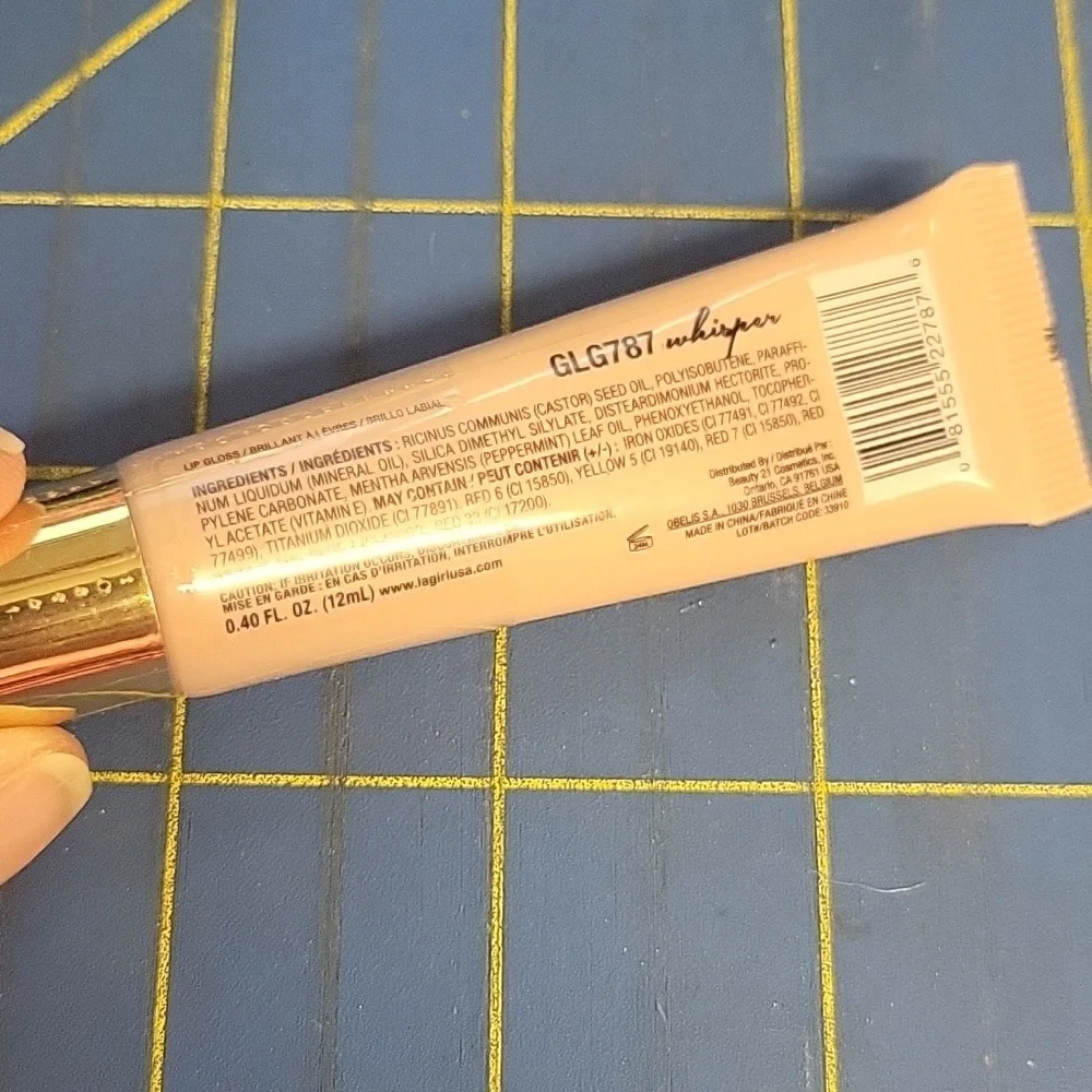 LA Girl Glazed Lip Paint - GLG787 whisper 12ml New Sealed Tube